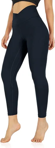 Vista 4 de ZJRXM Leggings de cintura cruzada en V para mujer control de abdomen suave para correr cintura alta no se transparentan atléticos pantalones de yoga