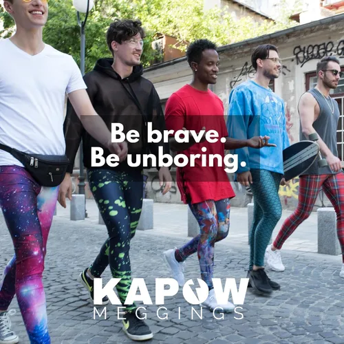 Vista 7 de Kapow Meggings Pantalones cortos de compresión para hombre con bolsillos