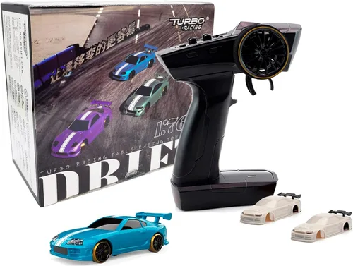 Vista 14 de FLYCOLOR Turbo Racing 1:76 C82 RC Truck Car Full Proporciontional RC Mini Sports Car Control remoto para adultos Regalo (negro)
