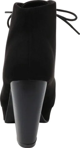 Vista 3 de Forever Link modelo Camille-86 - Botines con cordones y tacón grueso para mujer