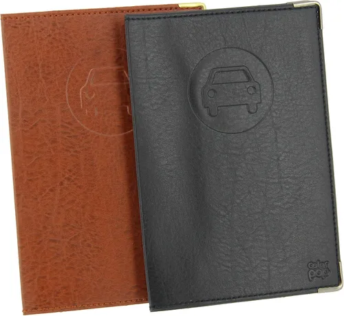 Vista 2 de Color Pop Porte-Papiers Véhicule Coloris Noir + Étui Transparente Pour Carte Gris, Negro