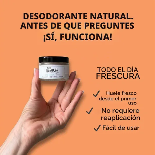 Vista 2 de The Natural Deodorant Co, Clean Bálsamo Desodorante Naranja + Bergamota 1.94 oz