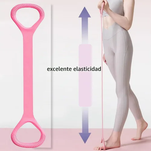 Vista 4 de 3 bandas de resistencia de figura 8, banda elástica para fitness