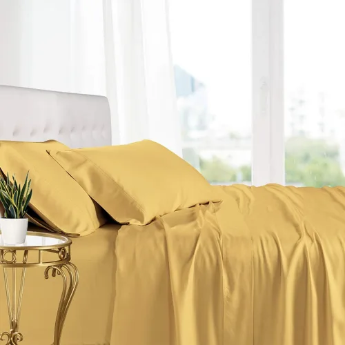 Vista 23 de Royal Hotel Bedding 100% viscosa natural hecha de sábanas de bambú, sábanas refrescantes suaves, sábanas de hotel transpirables y fundas