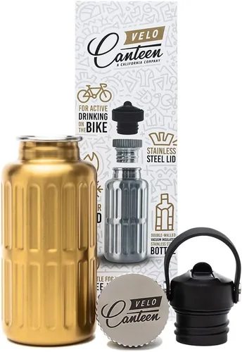Vista 3 de 13.5 onzas, se adapta a la jaula de botella de bicicleta, 2 tapas (tapa con pajilla), color negro, acero inoxidable aislado al vacío de doble pared