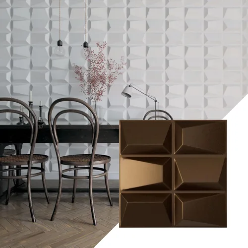 Vista 25 de Ekena Millwork WP20X20STWH 19 5/8 pulgadas de ancho x 19 5/8 pulgadas de alto Stratford EnduraWall Decorativo 3D Panel de pared cubre 2.67 pies