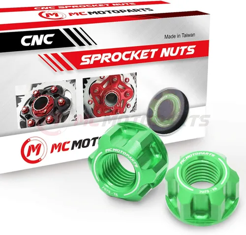 Vista 11 de MC MOTOPARTS Juego de tuercas de piñón trasero de carreras compatible con MT-07 MT-09/SP XSR 700 XSR 900 MT-09 Tracer FZ09 (negro)