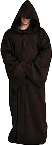 Vista 8 de Men's Cosplay Cloak Robe Costume Halloween Tunic Hooded Uniform