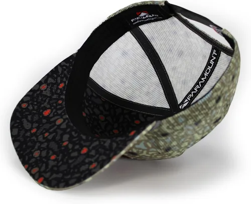 Vista 28 de Paramount Outdoors Sombrero de pesca de trucha al atardecer, diseño de silueta de pez de montaña, sombrero para exteriores con cómodo Snapback