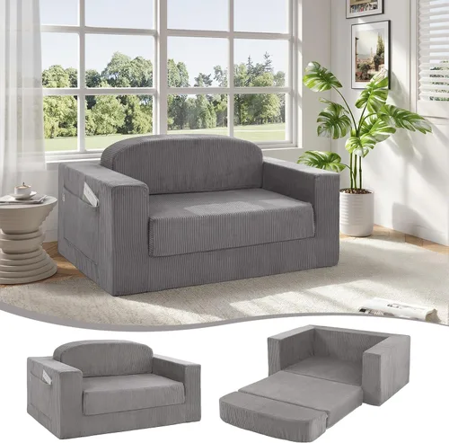 Vista 12 de MeMoreCool Sofá cama convertible, sofá cama plegable tamaño Queen, sofá cama extraíble con almohadas, sofá futón plegable para dormitorio, sala