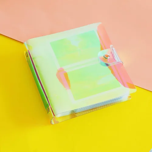 Vista 2 de Álbum de fotos holográfico pequeño de 2 x 3 pulgadas, compatible con Fujifilm Instax Mini Film/Polaroid Film/Kpop Photocard Tarjeta de crédito