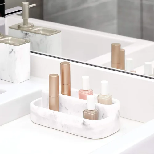 Vista 2 de iDesign Dakota - Organizador de paleta de 2 niveles para maquillaje y cosméticos, para encimera, tocador, 8 x 3.9 x 2.54 pulgadas