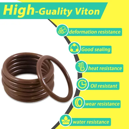 Vista 6 de XBVV Kit de 382 piezas de juntas tóricas SAE FKM Viton de 30 tamaños para varios productos químicos, aeroespaciales, cilindros, hidráulicos, motores