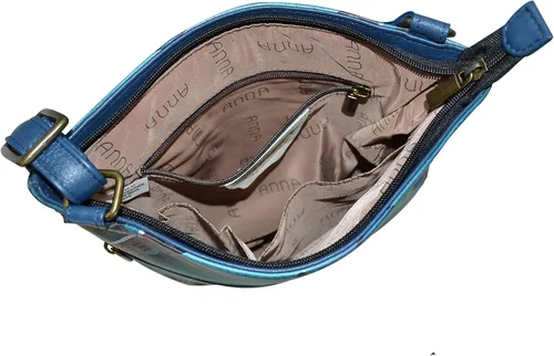 Vista 6 de Anna by Anuschka Women's Hand-Painted Genuine Leather Slim Cross Shoulder Bag