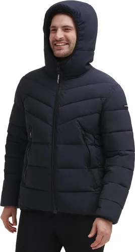 Vista 7 de Calvin Klein Abrigo de invierno para hombre con capucha Sherpa