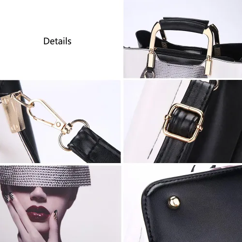 Vista 2 de Nevenka Monederos y bolsos para mujer con asa superior, bolsos de hombro de cuero para mujer