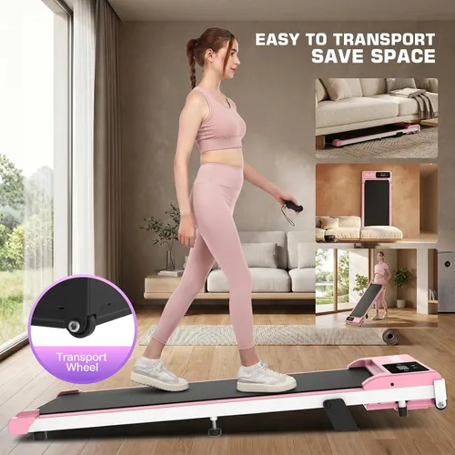 Vista 13 de Under Desk Treadmill, Walking Pad Treadmill for Home Office, 3.0 HP Portable Walking Treadmill 300 lb Capacity, Compact Walking Jogging Running