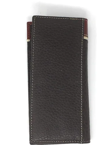 Vista 3 de Texas West Cartera plegable de cuero genuino con emblema múltiple (vaquero rezando)