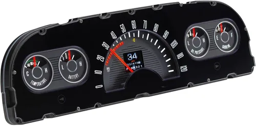 Vista 7 de Dakota Digital RTX-60C-PU-X Sistema de instrumentos de calibre Retrotech compatible con Chevy Pickup 1960-63