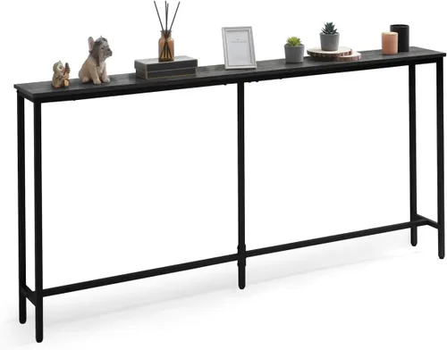 Vista 15 de CAPHAUS Mesa de consola estrecha y larga de 47 pulgadas para entrada, sofá de diseño clásico, mesa estrecha y larga para sala de estar, mesa