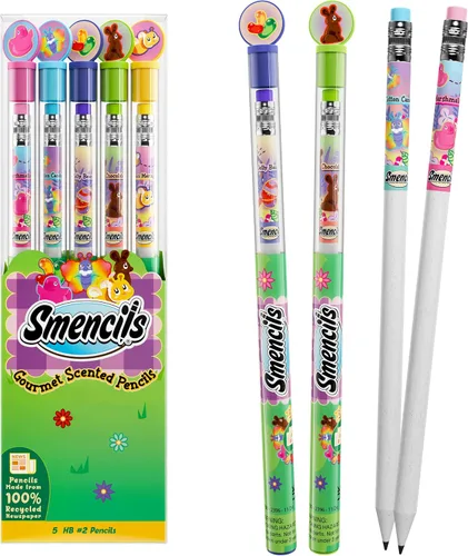 Vista 15 de Lápices de Halloween Smencils – Lápices perfumados gourmet patentados HB #2, 5 unidades, regalos para niños, suministros escolares, recompensas