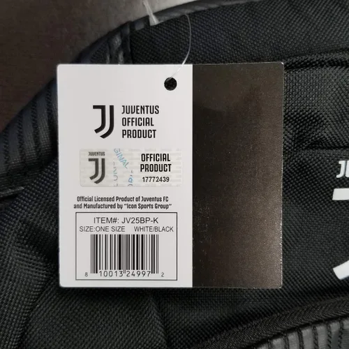 Vista 4 de JUVENTUS F.C. MOCHILA OFICIAL LICENCIADA, PATRÓN LIQUIFICADO GRÁFICO