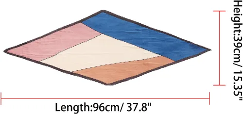 Vista 3 de Allegra K Pañuelo plisado con bloque de color en contraste para mujer