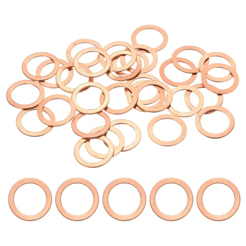Vista 24 de M METERXITY Paquete de 30 arandelas de cobre, arandelas métricas de sellado de cobre M6x12x1mm para pernos, tornillos, tuercas