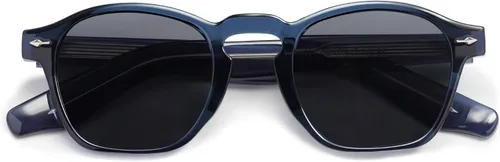 Vista 2 de VANLINKER Gafas de sol cuadradas pequeñas retro para hombres y mujeres de moda con forma de cubo fino, montura delgada, gafas de lujo VL9774