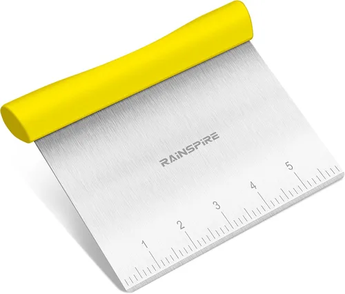 Vista 9 de Raspador de banco de acero inoxidable multiusos para batidora de masa y cortador de pastelería