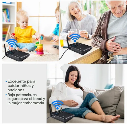 Vista 3 de Wuloo Intercomunicadores inalámbricos para el hogar de 1 milla de alcance 22 canales 100 pantalla de visualización digital, sistema