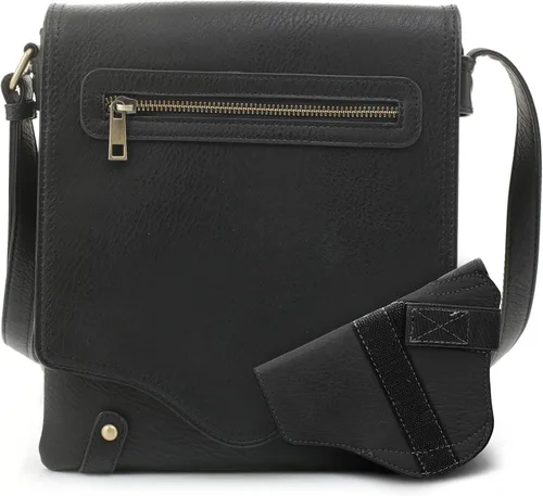 Vista 10 de JESSIE & JAMES Bolso cruzado con bolsillo oculto Cheyanne con cerradura y llave Negro