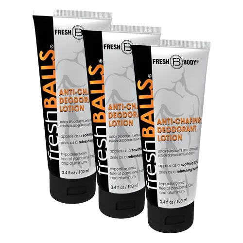 Vista 10 de Fresh BALLS Cream - Loción calmante antirozaduras para hombre en polvo, desodorante de bolas e higiene para el área de la ingle, la crema