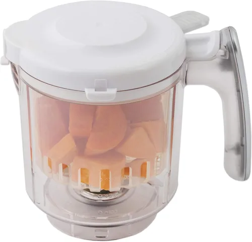 Vista 8 de Taza y cuchilla de repuesto con cesta de vapor para máquina de alimentos EVLA'S Baby - Gris oscuro