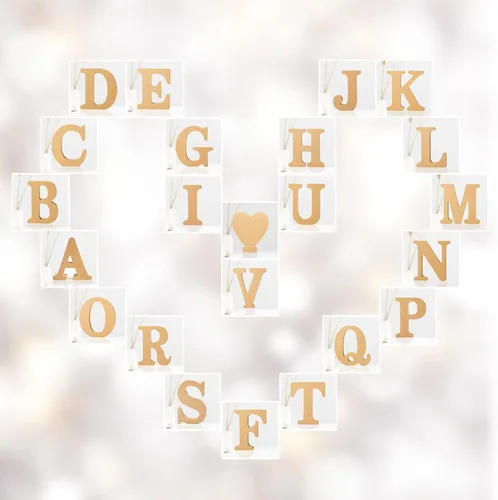 Vista 6 de AOCEAN Letras de madera diseñables de 4 pulgadas, letras de madera sin terminar para decoración de pared, letras decorativas de pie en rodajas