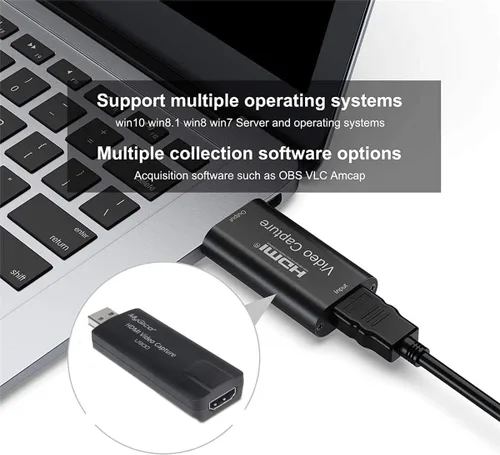 Vista 3 de MyGica Interruptor de tarjeta de captura de audio y video, dispositivo de captura de juegos HDMI a USB 3.0 -HD 4K 30 fps, grabadora de reproducción