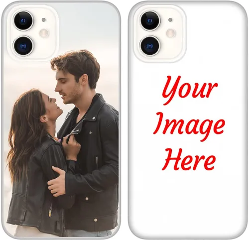 Vista 9 de Funda de teléfono con foto personalizada para iPhone 12, imagen/texto personalizado, funda negra suave delgada, regalo único de nicho para parejas