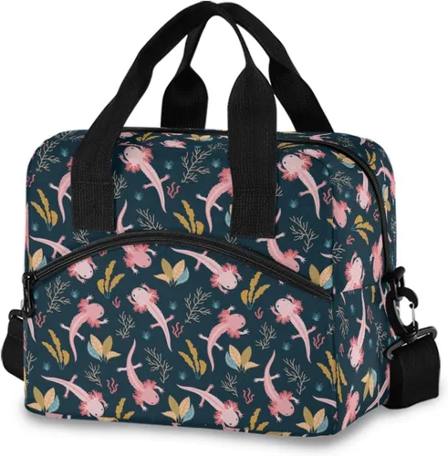 Vista 24 de Bolsas de almuerzo coloridas de conciencia sobre el autismo para mujeres y hombres, lonchera aislada reutilizable, correas de hombro ajustables