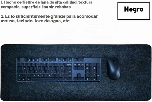 Vista 3 de CHuangQi Alfombrilla de mouse para juegos, alfombrilla de escritorio de fieltro para teclado de laptop, protector de mesa de oficina de fieltro