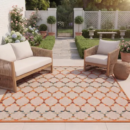 Vista 12 de SAFAVIEH Alfombra lavable para exteriores, colección Cabaña, 2'2" x 5', azul y gris, no desprende pelusa y fácil de limpiar, entrada puerta