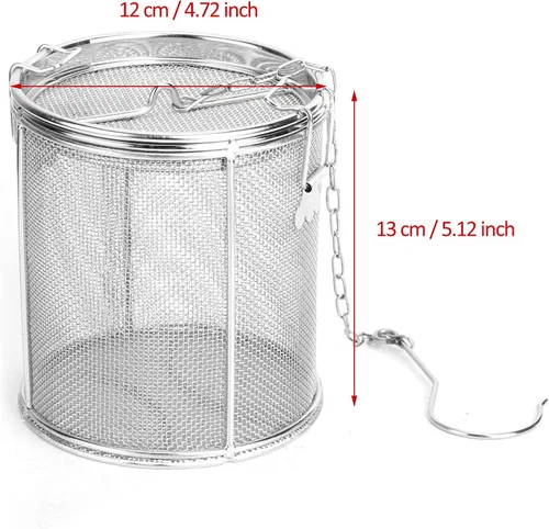 Vista 6 de Cesta de malla de acero inoxidable 5.5x3.9 in, 1 unidad