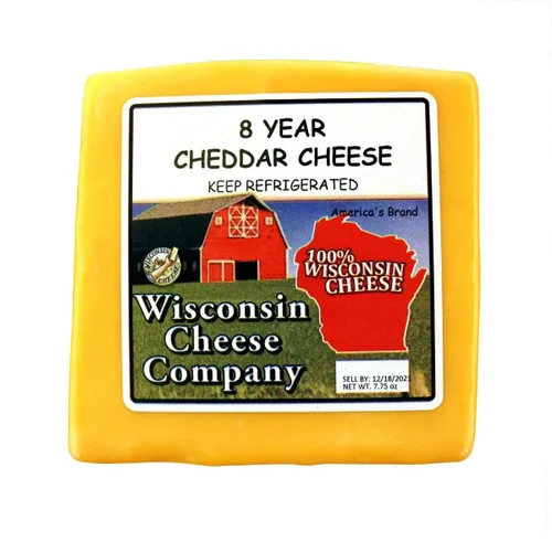 Vista 5 de Wisconsin Cheese Company - Caja de regalo 100% de queso cheddar envejecido de Wisconsin y galletas saladas - Cheddar envejecido