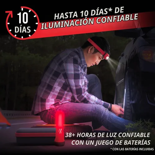Vista 3 de Energizer WeatheReady - Kit de corte de energía con linterna LED 2 en 1, linterna frontal LED, IPX4 resistente al agua, baterías AA + AAA, estuche