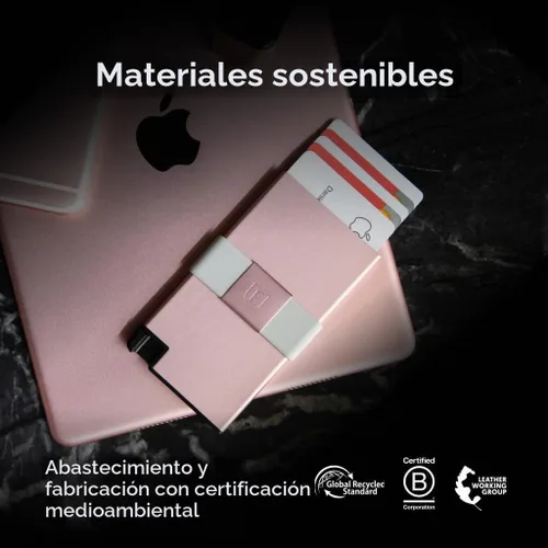 Vista 3 de Ekster Billetera de aluminio para hombre Billeteras de metal con capa de bloqueo RFID Billetera de aluminio delgada y minimalista con botón