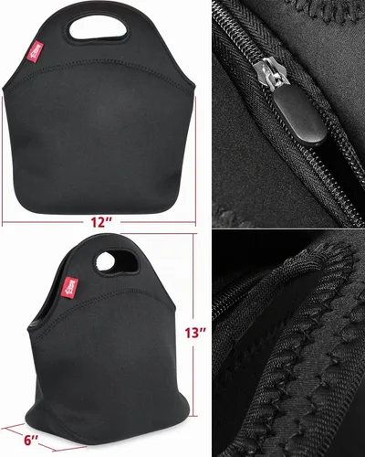 Vista 4 de Bolsa de almuerzo aislada, bolsa térmica impermeable para el trabajo
