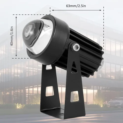 Vista 5 de 5W LED Spotlights IP65 impermeable estrecho haz reflector 180 grados ajustable al aire libre lámpara de pared irradiación de larga distancia