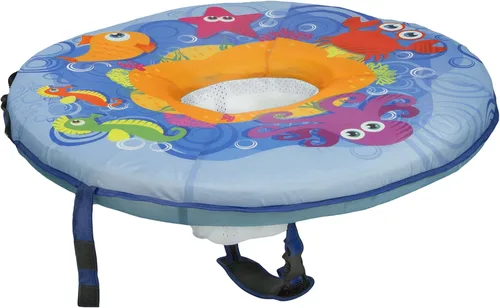 Vista 4 de Aqua Leisure - Barco para bebé autoinflable con asiento ajustable, toldo retráctil y protección solar