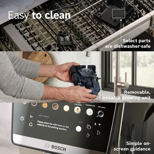 Vista 9 de Bosch Serie 6 Máquina de café y espresso totalmente automática, acero