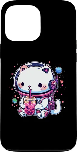 Vista 23 de iPhone 16 Kawaii Cat Bubble Boba Tea In Space Astronaut Anime Girls Case
