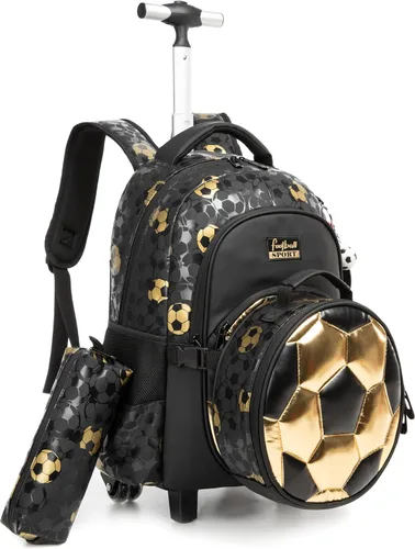 Vista 7 de Meetbelify Mochila con ruedas para niños, mochila con ruedas, equipaje para niños, 01 Azul, Computadora portátil